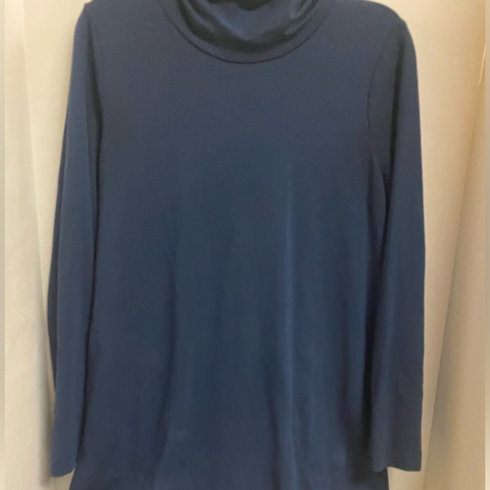 Pure Jill Luxe Tencel Navy Tunic/Dress with Cowl Neck Size S - Picture 5 of 8
